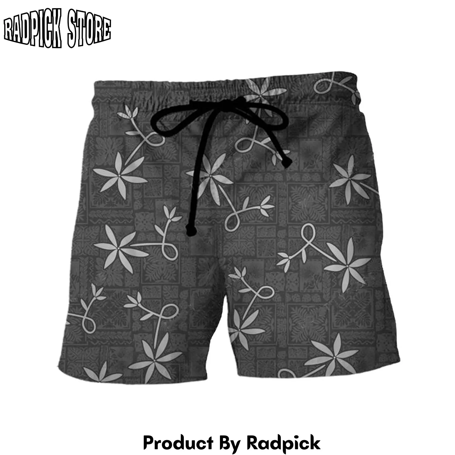 Radpick 3d elv prl black hawaii shorts rp631544
